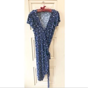 Ann Taylor Blue Wrap Dress